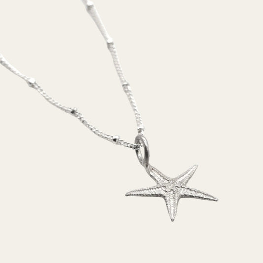 Dainty Silver Starfish Necklace
