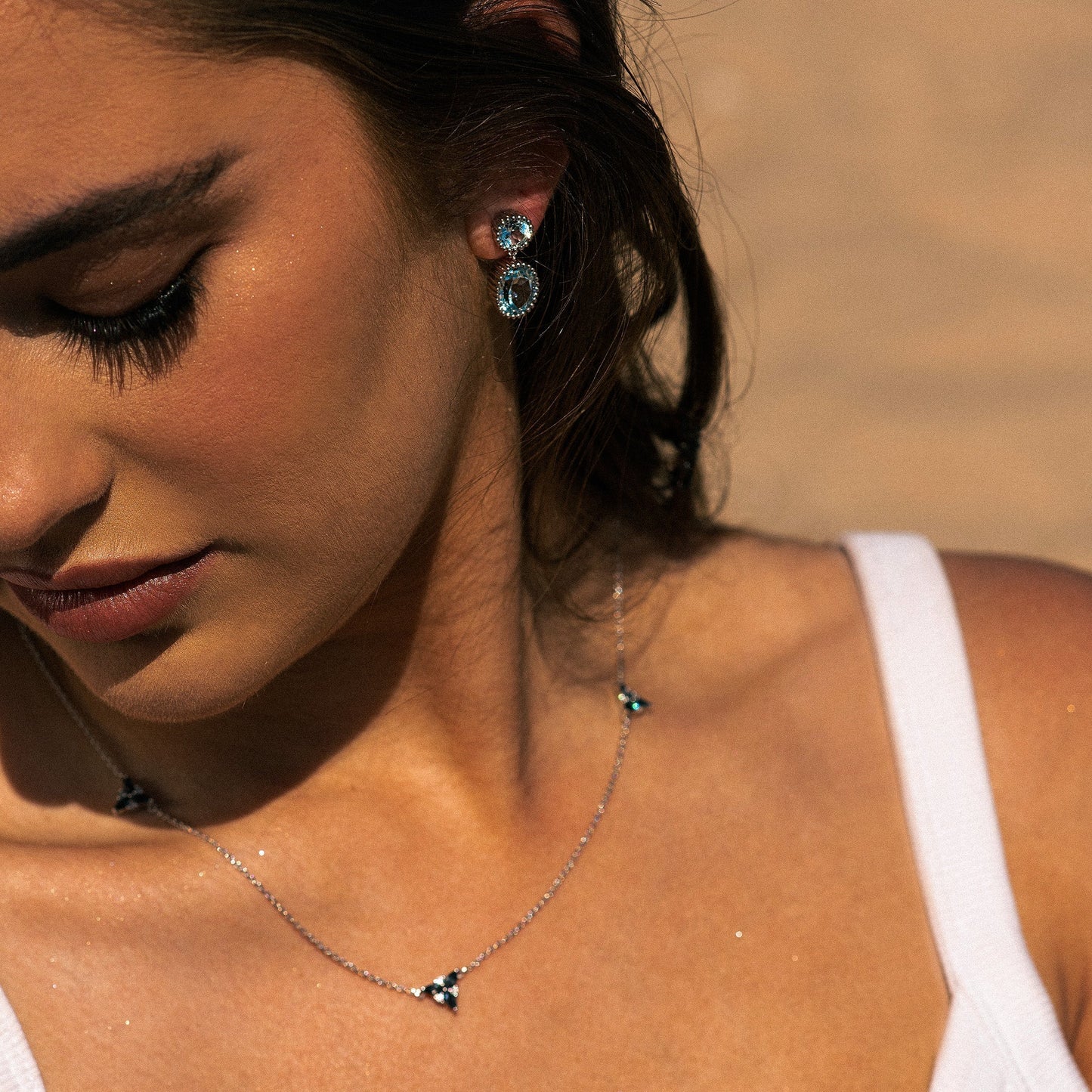 Silver Topaz Necklace - Galene